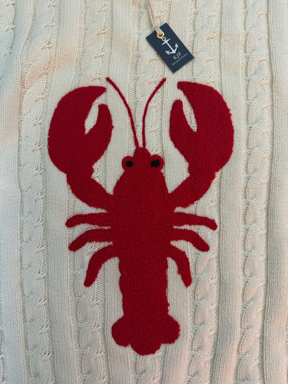 NWT KJP Lobster Cable-knit Sweater